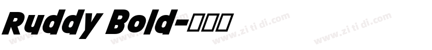 Ruddy Bold字体转换